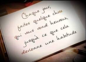 chaque jour heureux habitude